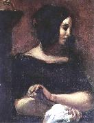 Eugene Delacroix Portrat der George Sand oil